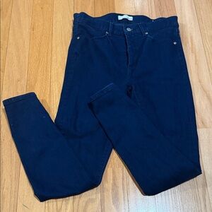 LOFT Dark Blue Skinny Jeans for Women
